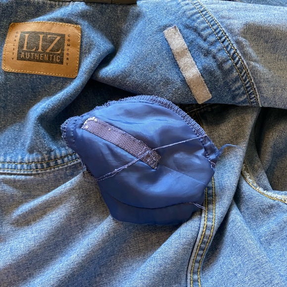 Liz Claiborne Vintage Blue Boxy Oversized Denim Jacket - Picture 8 of 9